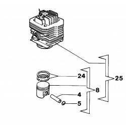 097000206C - KIT CYLINDRE CPL - Oleo-Mac