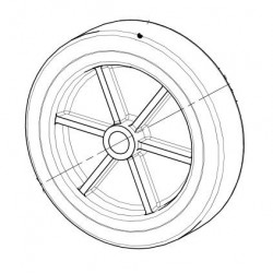 569018 - ROUE Ø200 MOYEU LISSE 20X58 - MAJAR