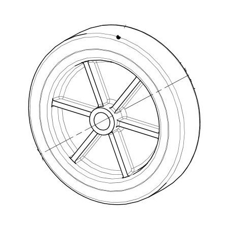 569018 - ROUE Ø200 MOYEU LISSE 20X58 - MAJAR