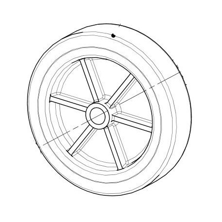 569018 - ROUE Ø200 MOYEU LISSE 20X58 - MAJAR