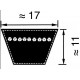 B60 - Courroie trapézoïdale B60 17x1525 LI