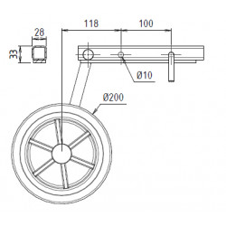ROUE AVANT DEMONTABLE - ROUEAVH