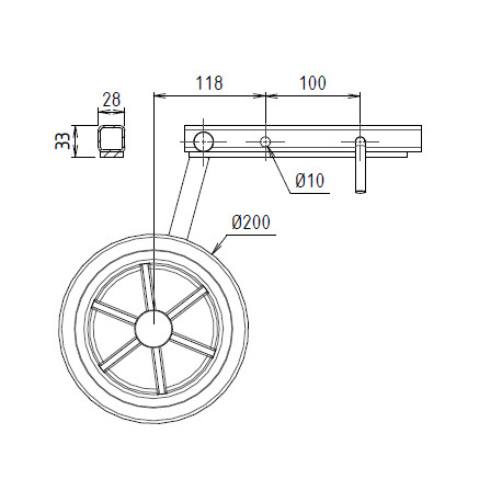 ROUE AVANT DEMONTABLE - ROUEAVH